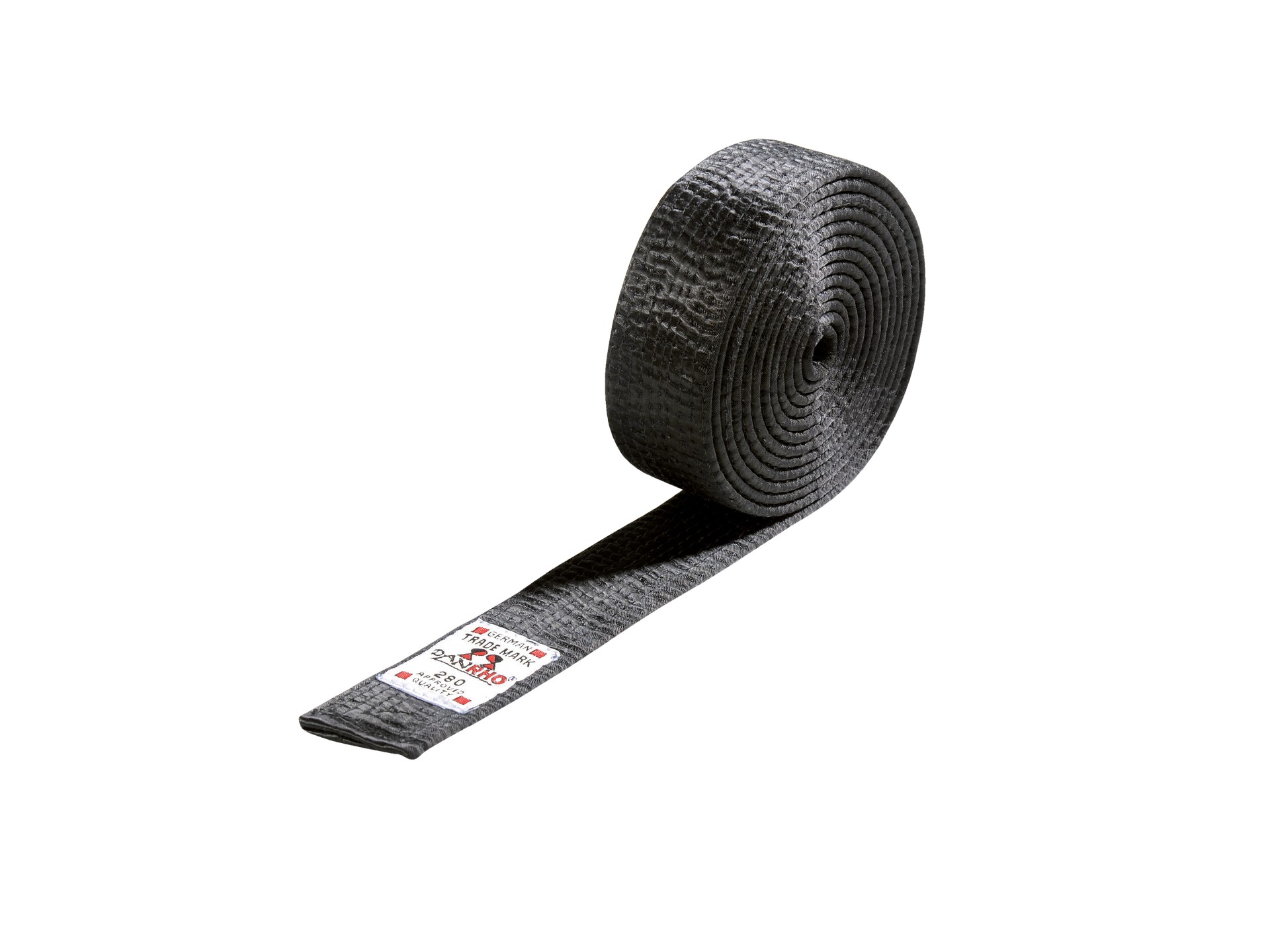 DANRHO Schwarzer Budo-Gürtel Kunstseide 4 cm oder 5 cm breit